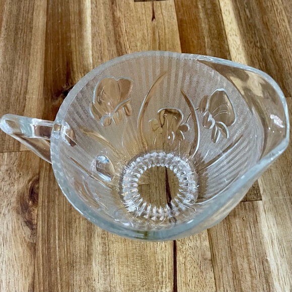 VTG Jeannette Depression Glass Iris Clear Creamer & Sugar Dish 1930’s - Picture 3 of 13
